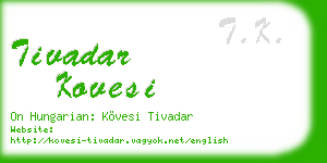 tivadar kovesi business card