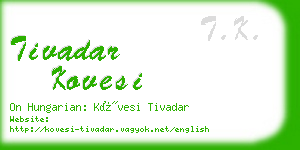 tivadar kovesi business card